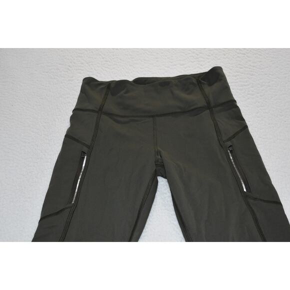Athleta Leggings Pants Womens Size Small Gym Workout Green Purple Nylon Blend - Picture 2 of 6